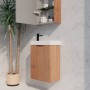 Vienna Solid Timber Fluted Wall Hung Mini Vanity 450